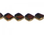 14mm Deep Gold Vintage-Style Glass Bead, approx. 5 beads 14mm Deep Gold Vintage-Style Glass Bead, approx. 5 beads