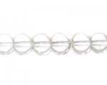 8mm Crystal Pressed Glass Bead, 12" string 8mm Crystal Pressed Glass Bead, 12" string