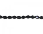 10 x 8mm Black Faceted Bi-cone Glass Bead, 13" string 10 x 8mm Black Faceted Bi-cone Glass Bead, 13" string