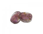 30 x 20mm Plum Pattern Lampwork Glass Bead, 2 beads 30 x 20mm Plum Pattern Lampwork Glass Bead, 2 beads