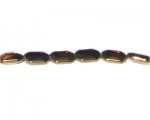 12 x 8mm Deep Gold Vintage-Style Glass Bead, approx. 8 beads 12 x 8mm Deep Gold Vintage-Style Glass Bead, approx. 8 beads