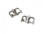 16 x 12mm Silver Book with Cross and Dove Charm, 4 charms 16 x 12mm Silver Book with Cross and Dove Charm, 4 charms