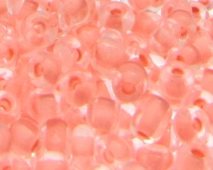 (image for) 6/0 Salmon Inside-Color Glass Seed Beads, 1oz. bag