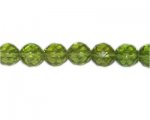 12mm Apple Green Faceted Glass Bead, 13" string 12mm Apple Green Faceted Glass Bead, 13" string