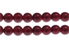 (image for) 12mm Red Solid Color Glass Bead, approx. 17 beads