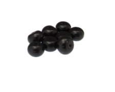 (image for) 12 x 8mm Black Rondelle Glass Bead, 8 beads