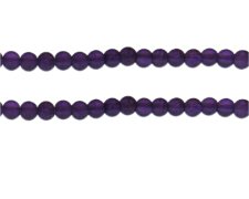 (image for) 6mm Purple Crackle Frosted Glass Bead, approx. 46 beads