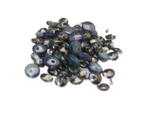 (image for) Approx. 1oz. x 6-8mm Bluey Glass Disc Beads