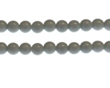 (image for) 10mm Silver Solid Color Glass Bead, approx. 20 beads