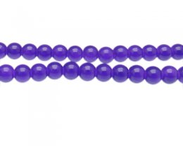 (image for) 8mm Deep Amethyst Gemstone-Style Glass Bead, approx. 55 beads