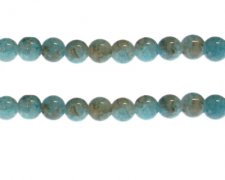 (image for) 10mm Blue/Gray Duo-Style Glass Bead, approx. 18 beads