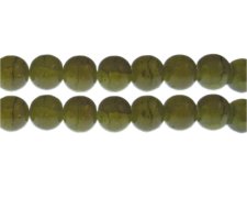 (image for) 12mm Olivine Duo-Style Glass Bead, approx. 14 beads