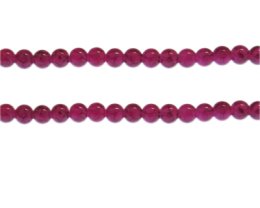 (image for) 6mm Crimson Marble-Style Glass Bead, approx. 68 beads