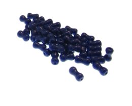 (image for) Approx. 1oz. x 8x6mm Shiny Blue Glass Peanut Beads