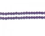 6mm Soft Purple Jade-Style Glass Bead, approx. 77 beads