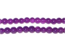 (image for) 6mm Purple Jade-Style Glass Bead, approx. 77 beads
