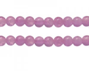 (image for) 10mm Amethyst Gemstone-Style Glass Bead, approx. 17 beads