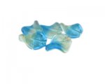 20 x 16mm Pale Blue/Turq. Twirl Lampwork Glass Bead, 5 beads 20 x 16mm Pale Blue/Turq. Twirl Lampwork Glass Bead, 5 beads