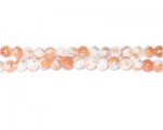 6mm Light Orange Silverleaf-Style Glass Bead, approx. 48 beads 6mm Light Orange Silverleaf-Style Glass Bead, approx. 48 beads