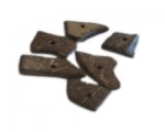 20 - 30mm Brown Dyed Coconut Slices, approx. 15 beads 20 - 30mm Brown Dyed Coconut Slices, approx. 15 beads