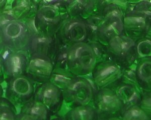 (image for) 6/0 Dark Green Transparent Glass Seed Bead, 1oz. Bag