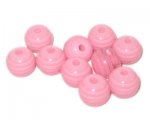 12mm Pink Striped Polyresin Bead, approx. 24 beads 12mm Pink Striped Polyresin Bead, approx. 24 beads