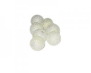 12mm Cream Druzy-Style Electroplated Glass Bead, approx. 16 bead