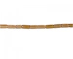 10 x 4mm Mustard Tube Glass Bead, 14" string 10 x 4mm Mustard Tube Glass Bead, 14" string