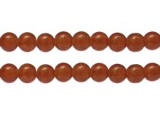 (image for) 10mm Brown Gemstone-Style Glass Bead, approx. 17 beads