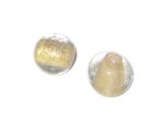 18mm Gold Inside-Foil Handmade Lampwork Bead, 3 beads 18mm Gold Inside-Foil Handmade Lampwork Bead, 3 beads