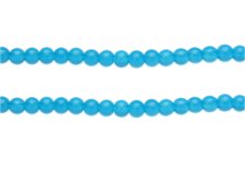 (image for) 6mm Deep Turquoise Jade-Style Glass Bead, approx. 76 beads
