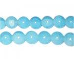 12mm Light Larimar-Style Glass Beads, approx. 18 beads