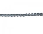 6mm Midnight Blue Gray Faceted Glass Bead, 14" string 6mm Midnight Blue Gray Faceted Glass Bead, 14" string
