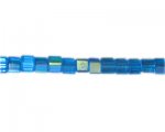 8mm Turquoise AB Finish Faceted Glass Cube Bead, 12" string 8mm Turquoise AB Finish Faceted Glass Cube Bead, 12" string