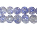 12mm Aster Crackle Spray Glass Bead, approx. 18 beads