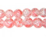 12mm Tulip Crackle Spray Glass Bead, approx. 18 beads 12mm Tulip Crackle Spray Glass Bead, approx. 18 beads