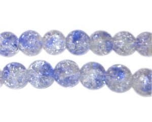 10mm Aster Crackle Spray Glass Bead, approx. 22 beads