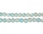 6mm Forget-me-not Crackle Spray Glass Bead, approx. 72 beads 6mm Forget-me-not Crackle Spray Glass Bead, approx. 72 beads