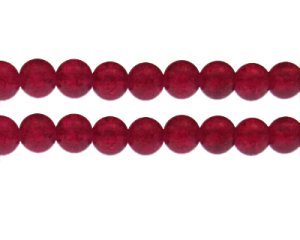 (image for) 10mm Pomegranate Crackle Frosted Glass Bead, approx. 17 beads