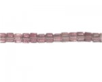 6mm Pale Plum Faceted Cube Glass Bead, 14" string 6mm Pale Plum Faceted Cube Glass Bead, 14" string