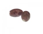 24 x 16mm Plum Pattern Lampwork Oval Glass Bead, 2 beads 24 x 16mm Plum Pattern Lampwork Oval Glass Bead, 2 beads