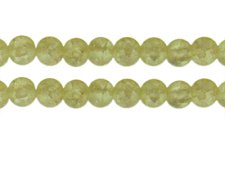 (image for) 10mm Pale Yellow Crackle Frosted Glass Bead, approx. 17 beads