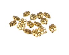 (image for) 8mm Flower Metal Gold Spacer Bead, approx. 15 beads
