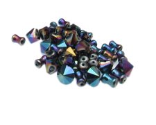 (image for) Approx. 1oz. x 8mm Luster Bicone + Peanut Glass Beads