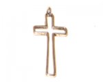 16 x 38mm Silver Open Cross Pendant 16 x 38mm Silver Open Cross Pendant