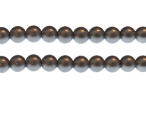 (image for) 10mm Stone Glass Pearl Bead, approx. 22 beads