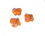 16mm Orange Floral Butterfly Lampwork Glass Bead, 5 beads 16mm Orange Floral Butterfly Lampwork Glass Bead, 5 beads