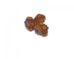 14 x 20mm Brown Floral Lampwork Oval Glass Bead, 3 beads 14 x 20mm Brown Floral Lampwork Oval Glass Bead, 3 beads