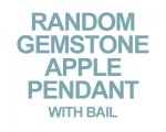 Random Gemstone Apple Pendant with bail Random Gemstone Apple Pendant with bail
