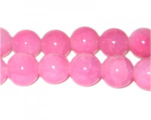 12mm Cherry Quartz-Style Glass Bead, approx. 18 beads